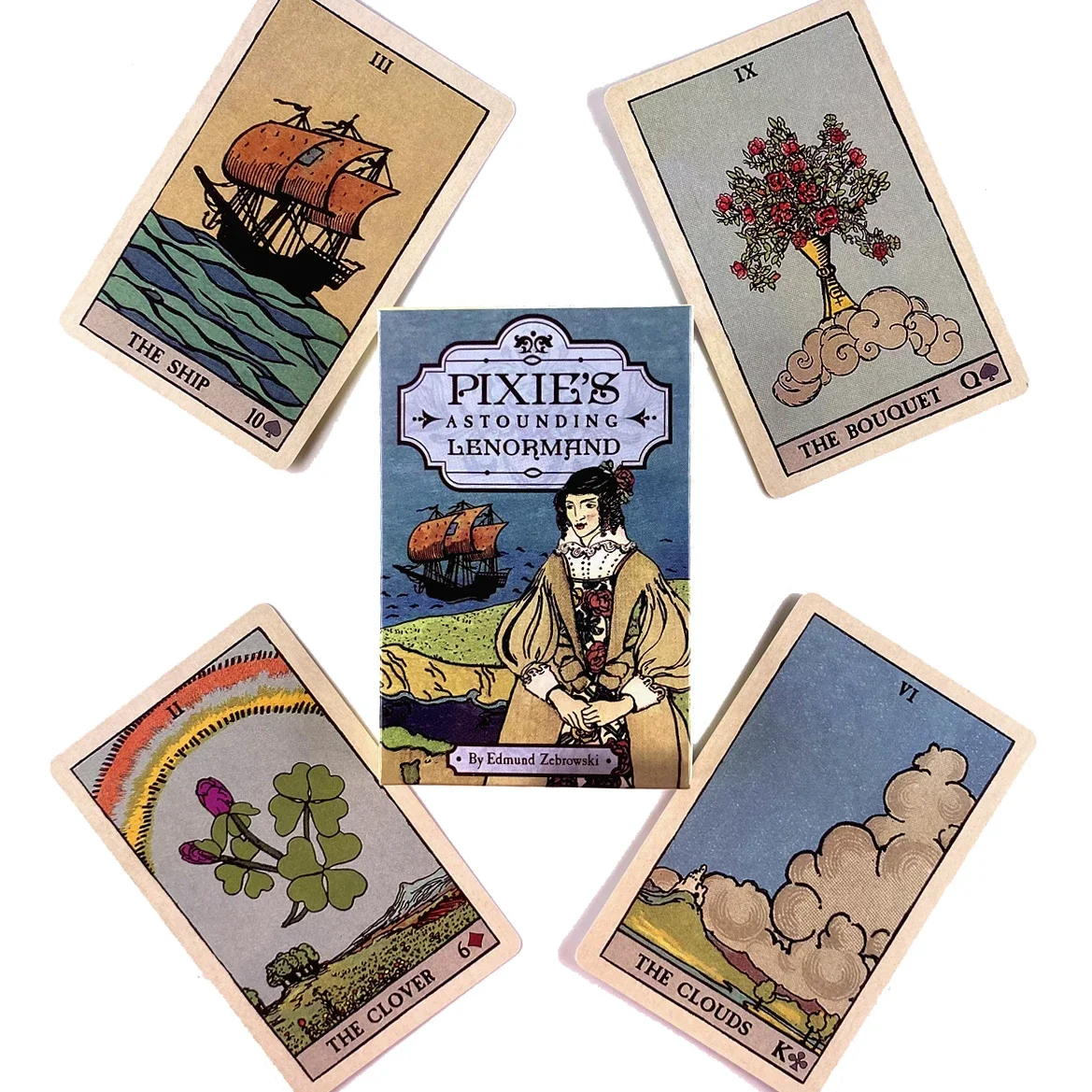 Pixies Astounding Lenormand Oracle Cards Leisure Party Table Game Fortune-telling Prophecy Tarot Deck With PDF Guidebook