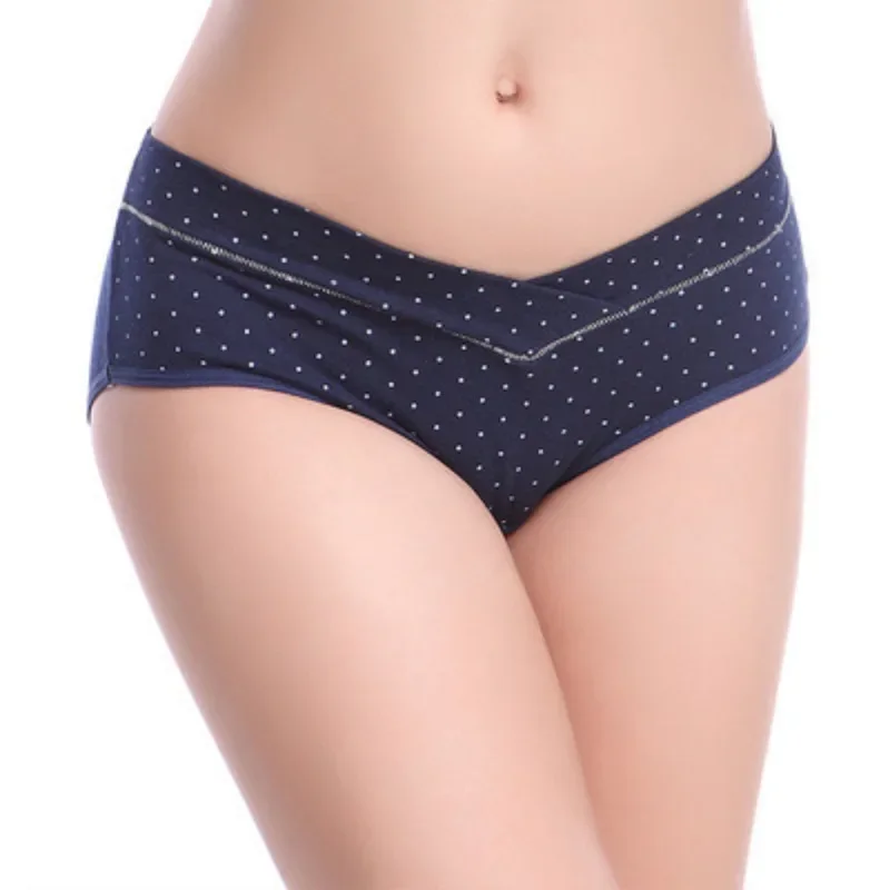 Women Lingerie Low-rise Cotton Underwear Cotton Belly Shorts Maternity Non-trace Plus Size U-shaped Triangle Pants