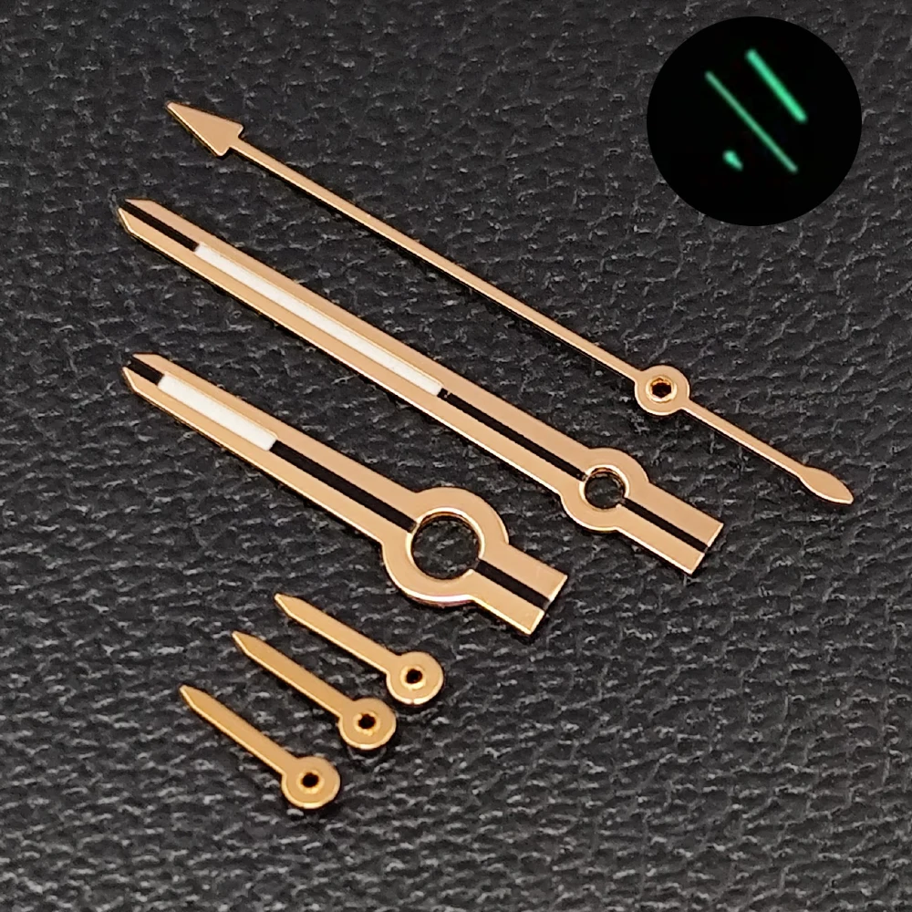 Silber/Gold VK63 Uhrzeiger Passend für VK63 Quarzwerk Uhrzeiger Passend für VK63 Zeiger 6-Pin Grün Leuchtend Uhrenzubehör – Detail 7