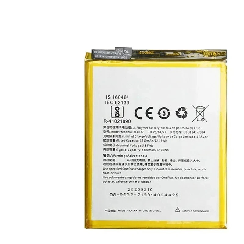 New BLP637 3.85V 3200mAh Mobile Phone Battery for OnePlus 5 A5001 One Plus 5T A5010 High Capacity Phone Replacement Battery