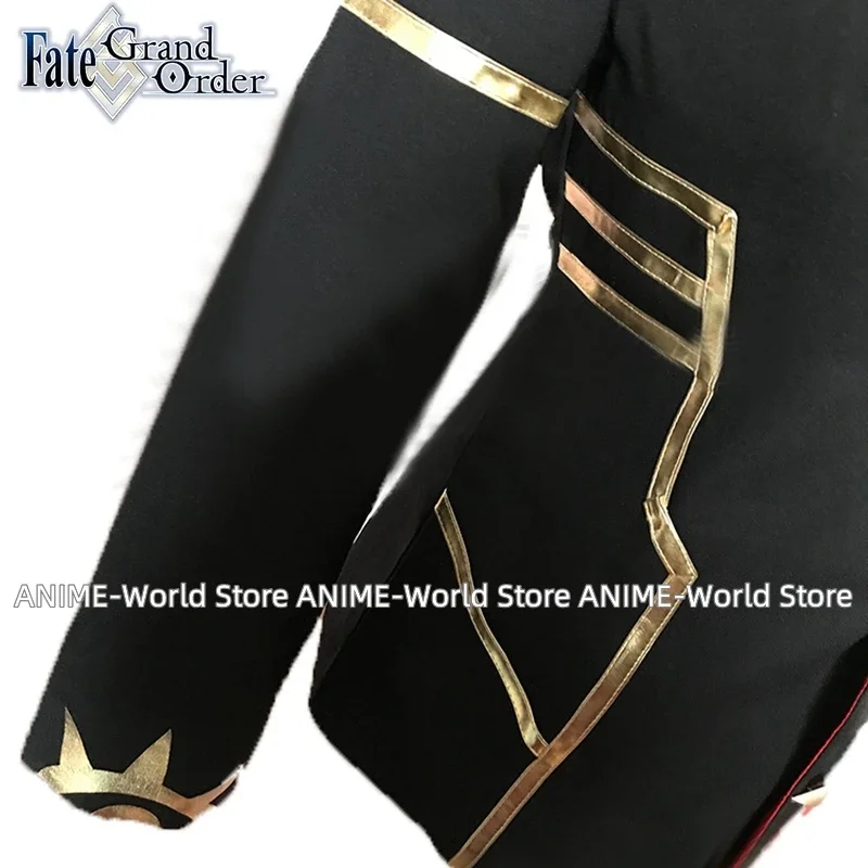 《Custom Made》Anime Fate grand order Versus Karna Cosplay Costume Black Coat Custom size Any Size Wig