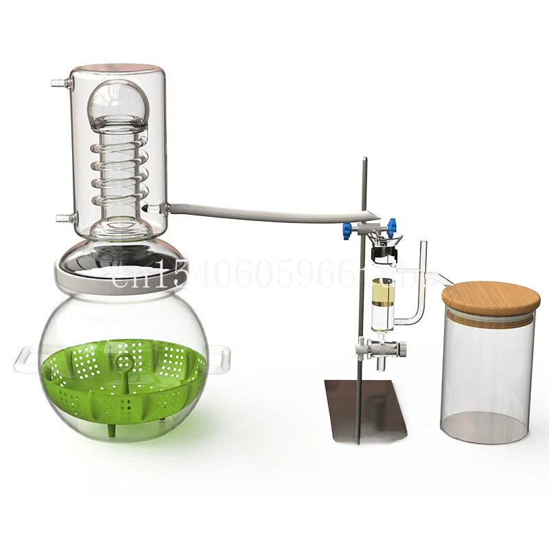 Pure Dew Distiller High Concentration Essential Oil Extractor 4L Large Capacity Essential Oil Glass Distiller Mini Household