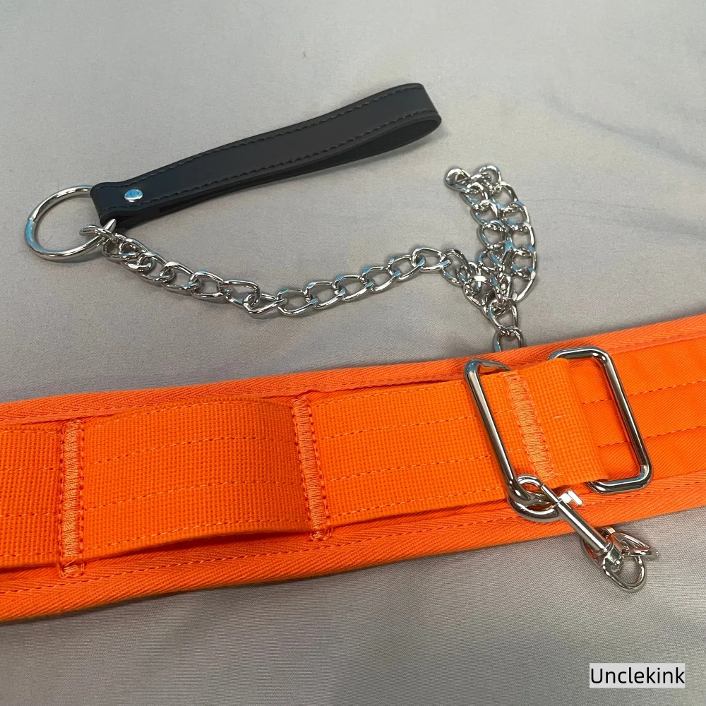 دعامة الرقبة لمصحح الوضعية وآمن المريض وياقة عنق الرحم القابلة للتعديل مع قفل مغناطيسي لقيود الرقبة البرتقالية