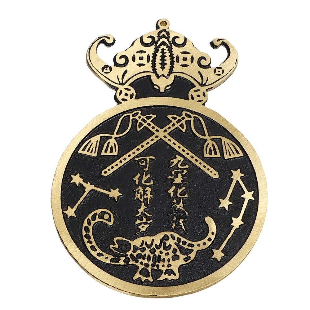 Mirrors Brass Bagua Pendant Portable Bat Feng Shui Pendant Solid Brass Wall Ornament Temple Use