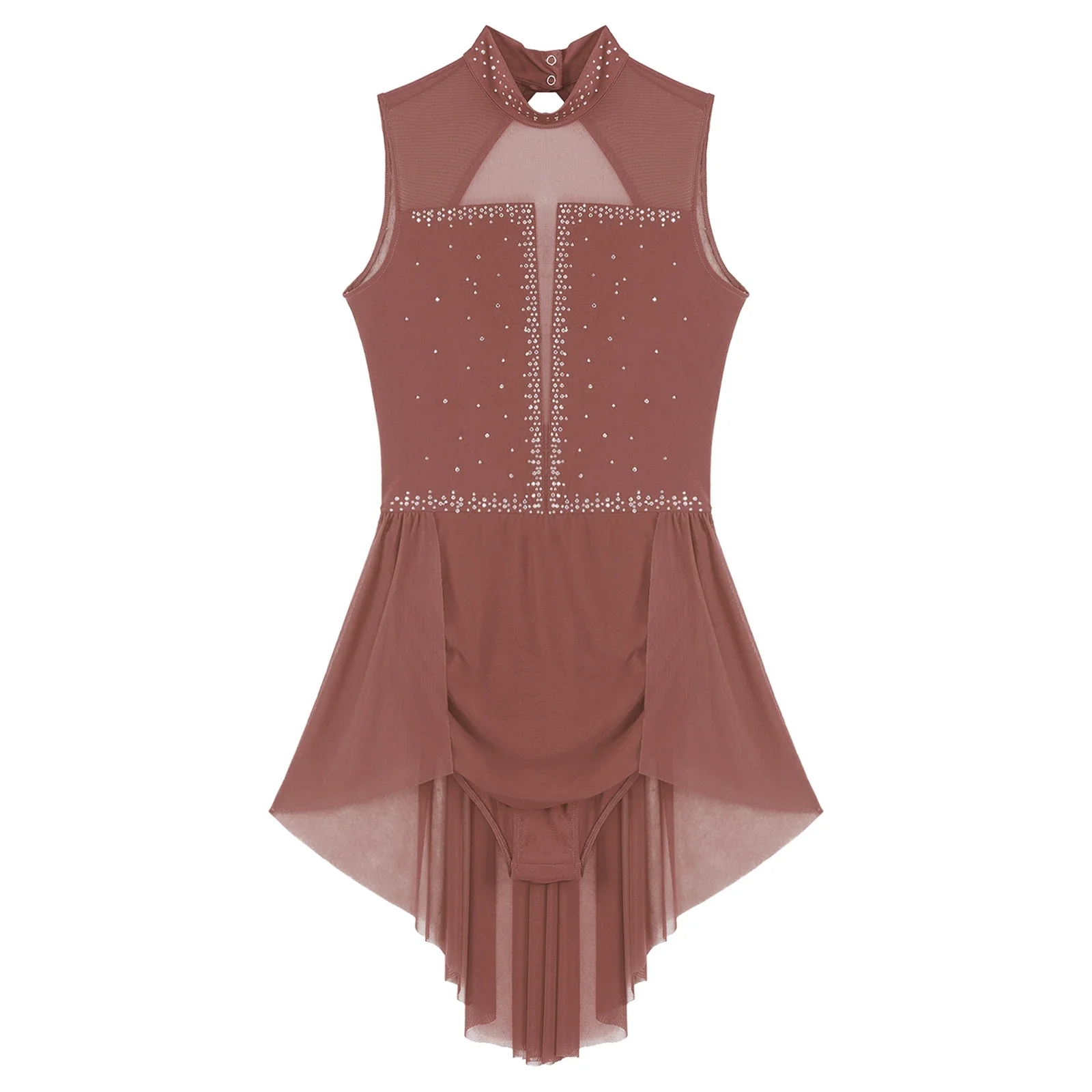 ชุดเต้นบัลเลต์ ลีริคอล คอนเทมโพรารี สำหรับผู้หญิง ประดับกลิตเตอร์และคริสตัล ชุดยิมนาสติก ชุดเลอทาร์ด ชุดกระโปรงบัลเลต์สำหรับฟิกเกอร์สเก็ต