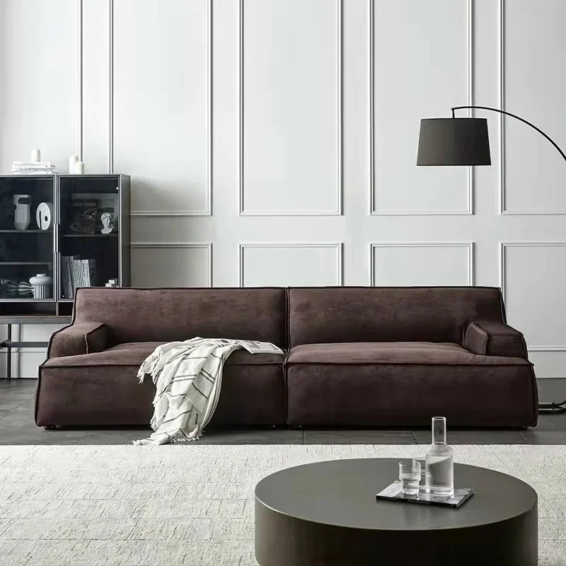 Simple and modern, light luxury Damascus, small and medium-sized apartment, technology, matte cloth three or four-person sofa