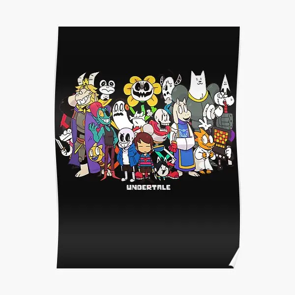 Undertale All Characters  Poster Decoration Room Art Vintage Picture Painting Funny Modern Mural Print Wall Decor Home No Frame