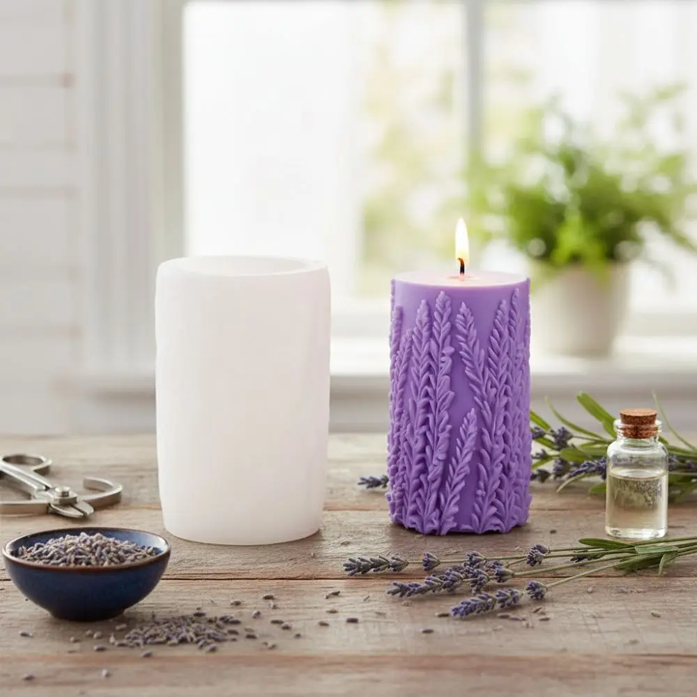 Non-stick kaars siliconen mal flexibele DIY hars ambachten aromatherapie mal 3D gesneden patroon bloeiende bloem