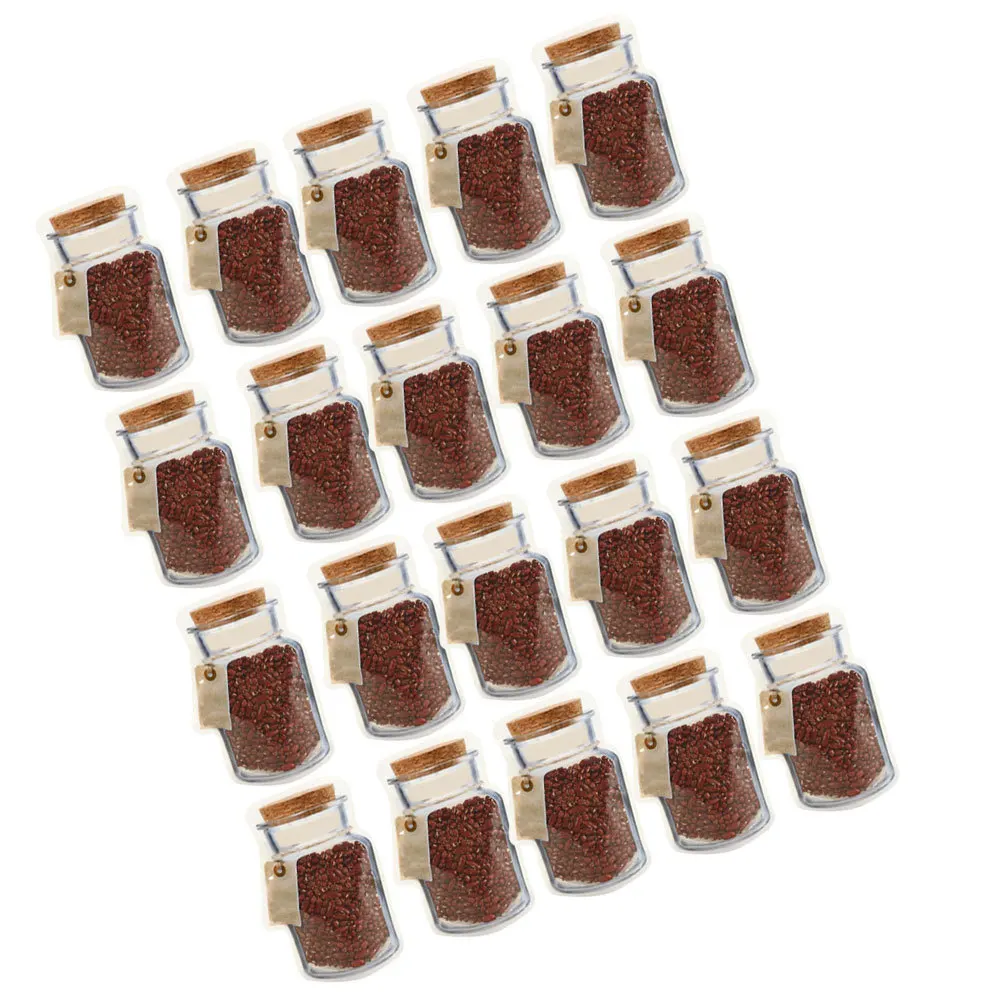 

20pcs Food Storage Bag 12X17Cm Transparent Resealable Pouch For Candy Coffee Beans Dried Fruit Tea Nuts Baking Supplies