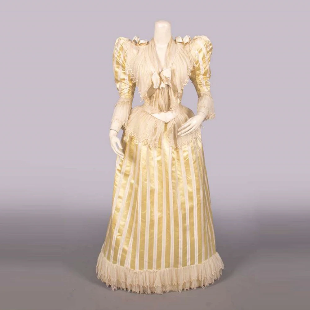 

1890s Day Dress Victorian Edwardian Manor Duchess Afternoon Tea Party Ball Gown Elizabethan Queen Theatre Reenactment Costume