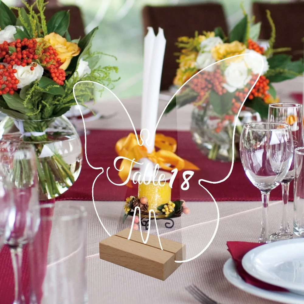 for Wedding Party Decor with Base Table Number Plate Table Number Sign Menu Display Frame Card Display Stand