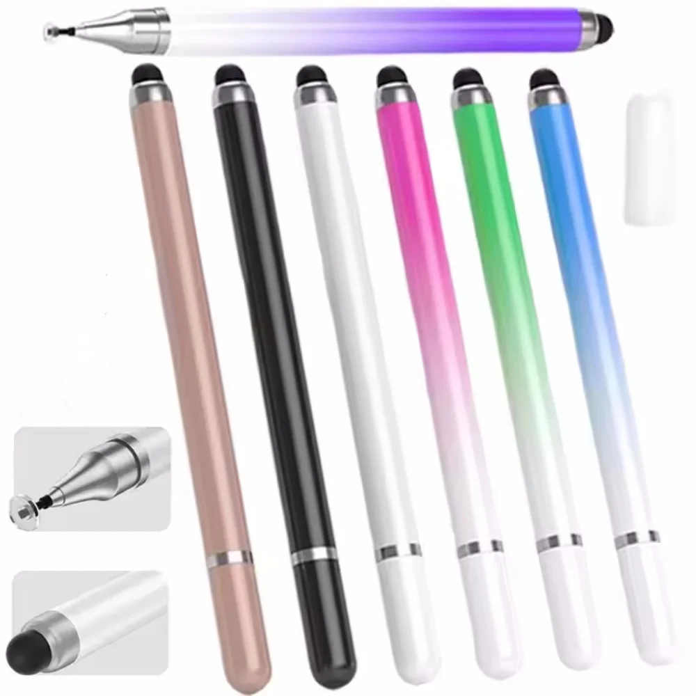 2 in 1 Tablet Pen Drawing Screen Touch Pen Stylus Pen for IPhone IPad Tablet Capacitive Touch Pencil for Samsung Android Phone