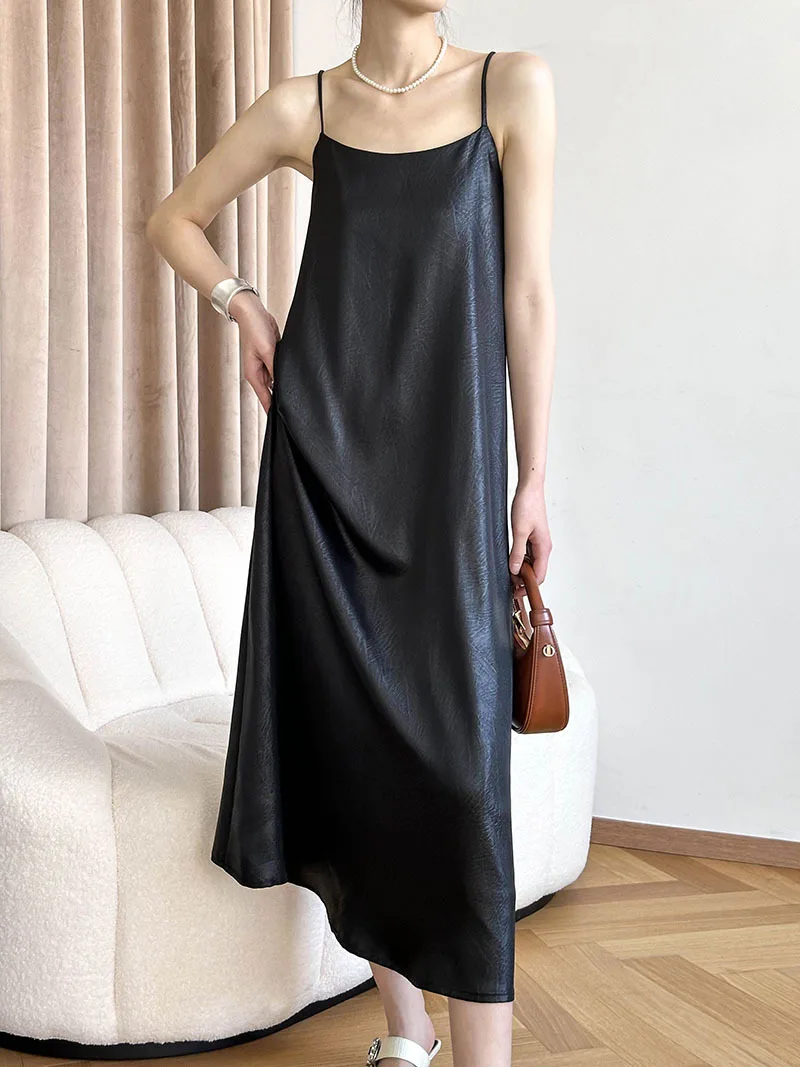 

WL027 Korean draped thin temperament loose cool senior sense of evening dresses