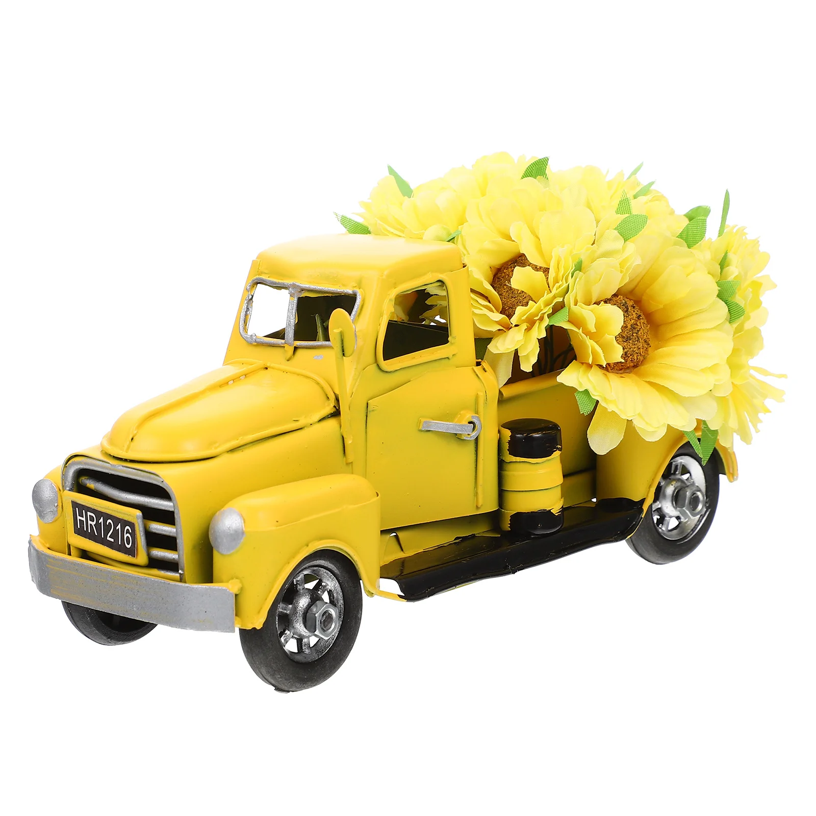 

Festival Truck Ornament Sunflower Tabletop Adornment Decoration Tabletop Decoration Home Adornment