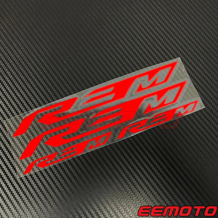 4X Motorcycle Wheels Rims Fairing Fender Helmet Fuel Gas Tank Logo Vinyl Decals Label Stickers For YZF R1M R15M R25M R3M