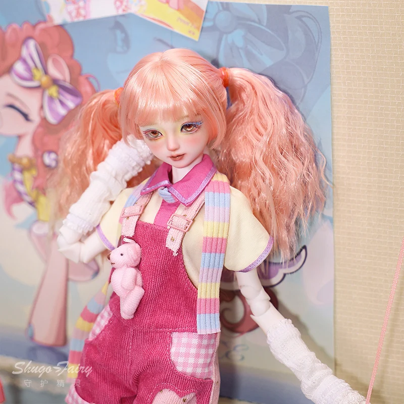 정통 4포인트 Bjd 인형 소녀의 4중주 캔디 클라우드 송 봄 여행 활력 소녀 모던 스타일 도파민 라이트 컬러 시리즈