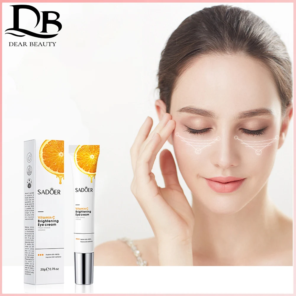 20g Vitamin C Eye Cream Moisturizing Lifting Fades Dark Circles Bags Lighten Fine Lines Wrinkles Suitable for All Skin Types