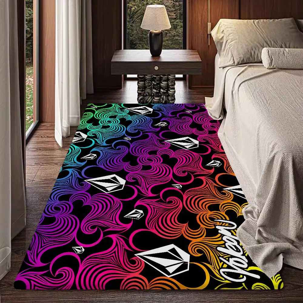 V-Volcom LOGO Hallway Carpet Non-Slip Laundry Room Mat Laundry Decor Balcony Child Living Room Bedside Area Rugs