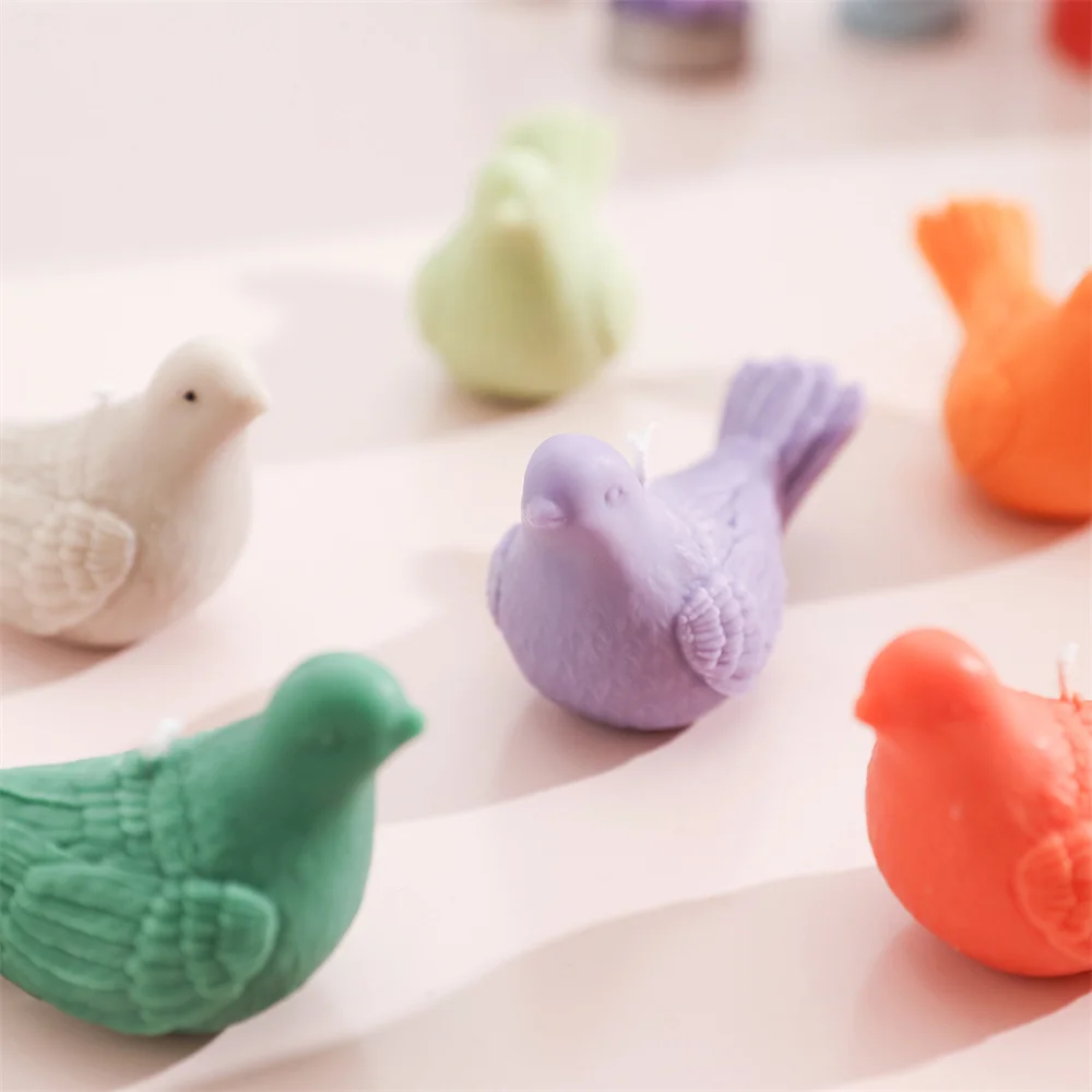 Boowan Nicole Serenity Dove Candle Silicone Mold DIY Handmade Bird Candle Making Mold Home Decor