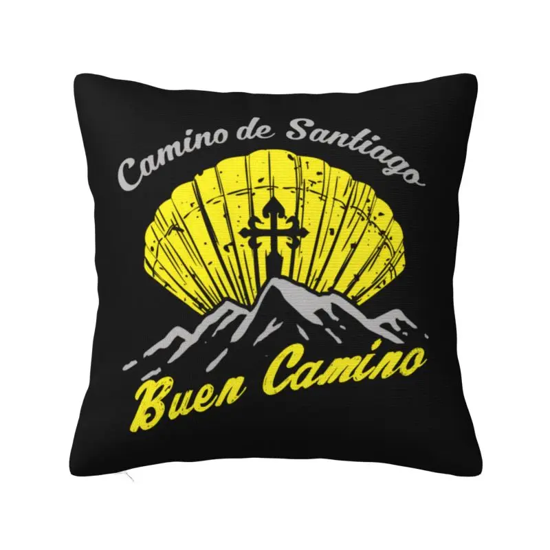 Modern Buen Camino De Santiago Cushion Cover 45*45 cm Soft Throw Pillow Case Bedroom Decoration Sofa Chair Pillowslip