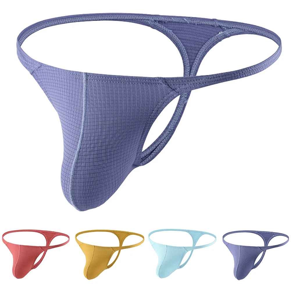 Męskie stringi z wypukłą kieszenią, majtki męskie z niskim stanem, seksowna bielizna męska, majtki z wypukłą kieszenią i niskim stanem do codziennego użytku.