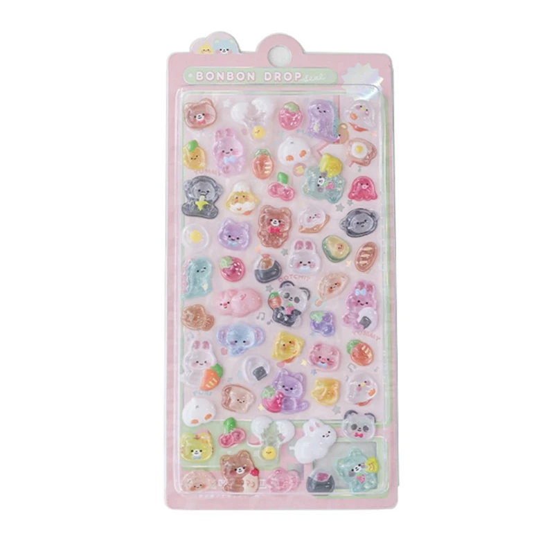 Adesivos animais para álbuns recortes, diários, laptops, capa telefone, garrafa água