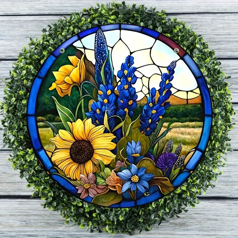 Sun and Moon Suncatcher Outdoor Garden Decoration Round Wall Pendant Home Window Decor Hanging Ornament Acrylic Plate Diy Gift