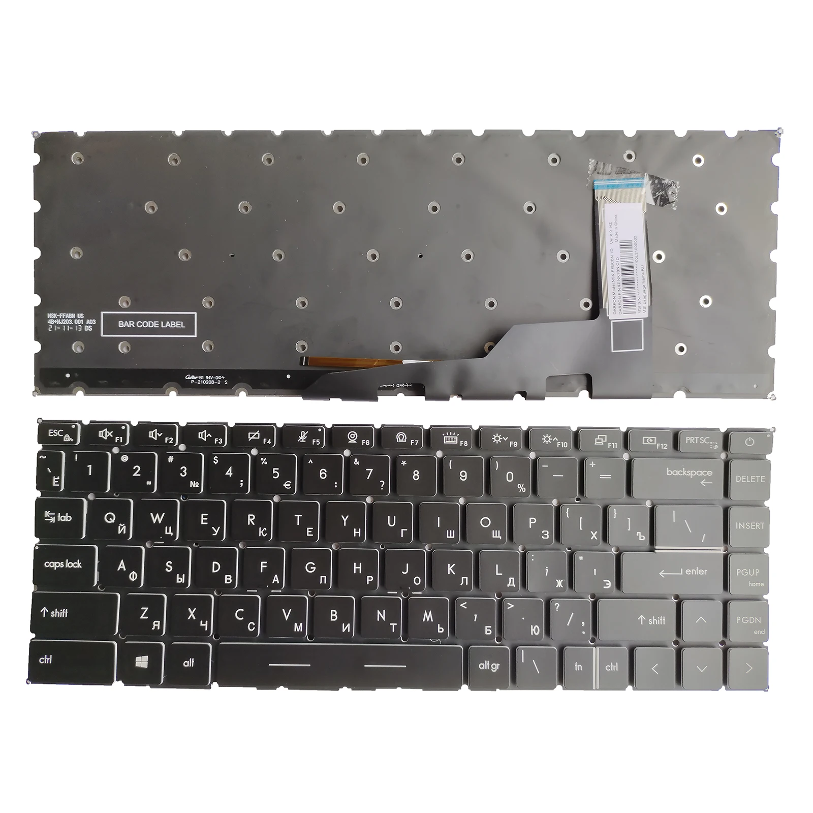 

New RU Keyboard For MSI GE66 Raider MS-1541 GS66 Stealth MS-16V1 GP66 Backlit