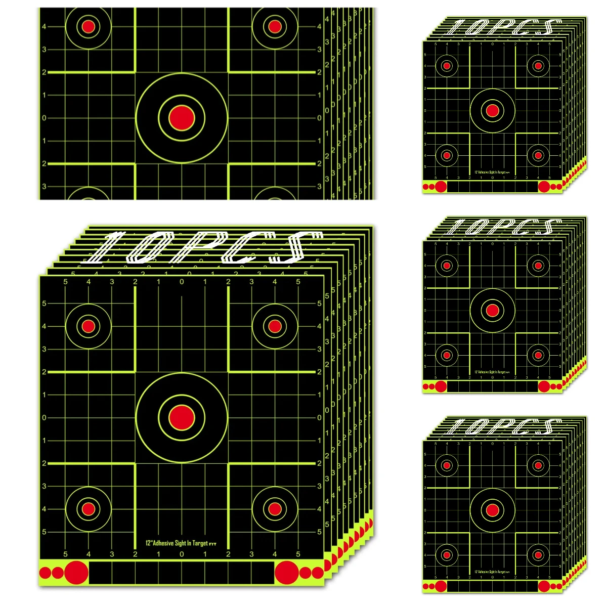

12x12 Inch Splatter Paper Targets And Adhesive Target Papers.Shooting Outdoor And Indoor. Rective Targets For Air Rifl Best