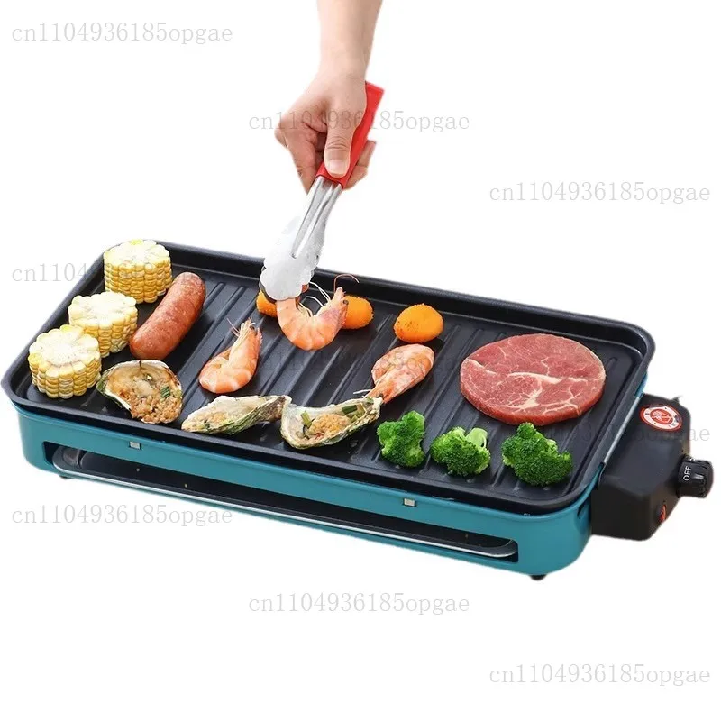 

Электрическая плита для барбекю, бытовой гриль для барбекю без курения, электрическая сковорода-гриль для дома
