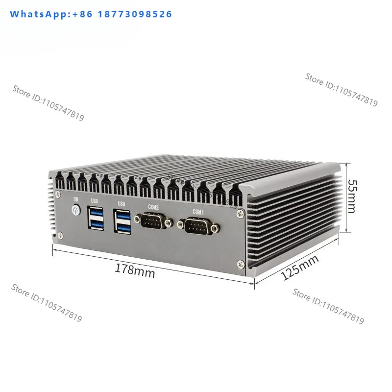 Small industrial computer with dual serial ports N5095/J1900 quad core fanless embedded industrial portable