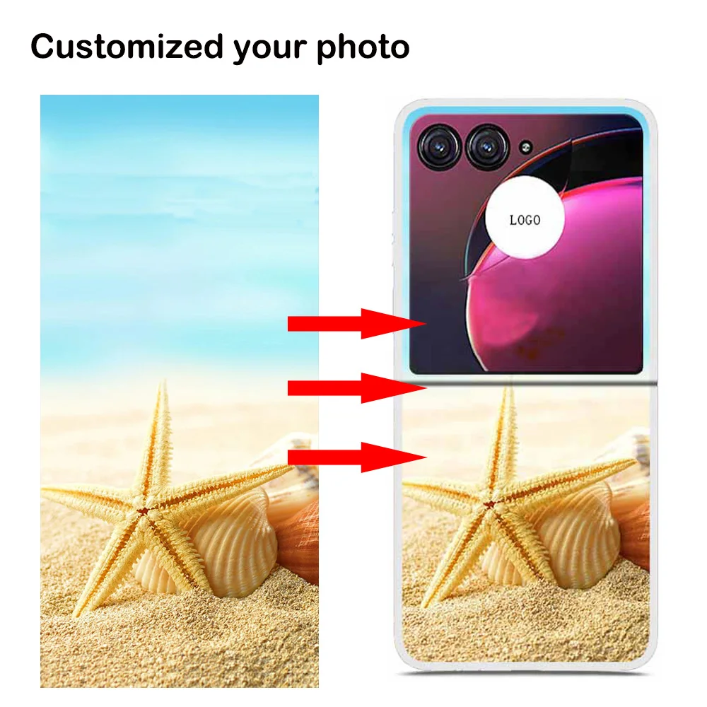 Custom Personalized Clear TPU Covers for Motorola Moto Razr 50 40 Ultra Plus G60S DIY Photo Design Protective Cases Name Image view 2