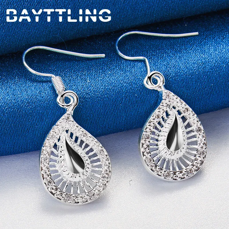 

New 925 Sterling Silver Fine Mini Drop Ball Drop Earrings For Women Fashion Wedding Party Couple Gifts Jewelry