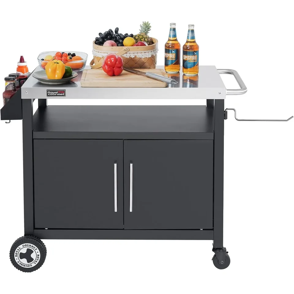 PC3403S Outdoor Grill Cart with Convenient Wheels