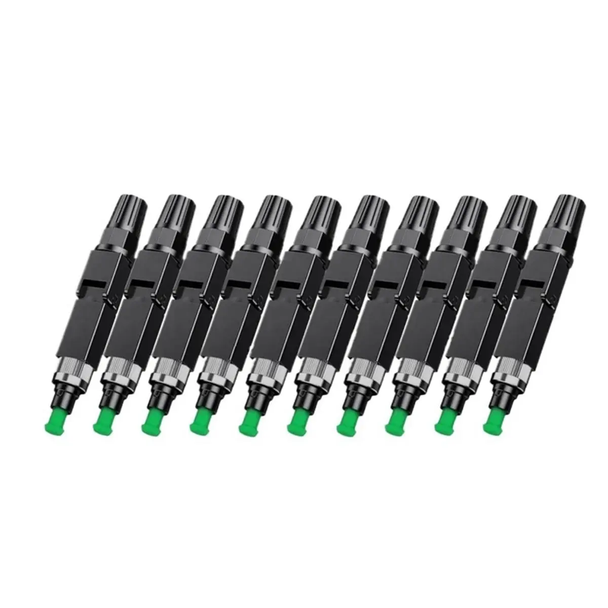 【ELEVATE LIFE】10PCS FTTH Pre Bur Fiber Optic Fast Connector Adapter Mechanical FC Quick Connector for FTTH Drop Cable