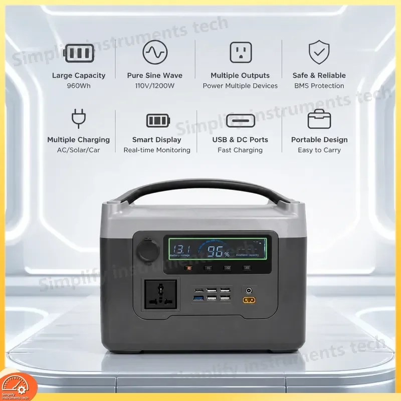 600W 512Wh Portable Power Station LiFePO4 Solar Generator Backup Battery for Camping Emergency RV Outdoor Off Grid