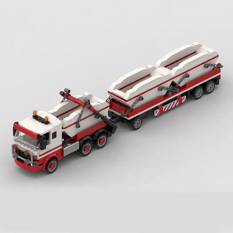 

City Car Model MOC Building Bricks Dump Garbage Trucks Modular Technology Children Holiday Gifts Assemble Toys Suit