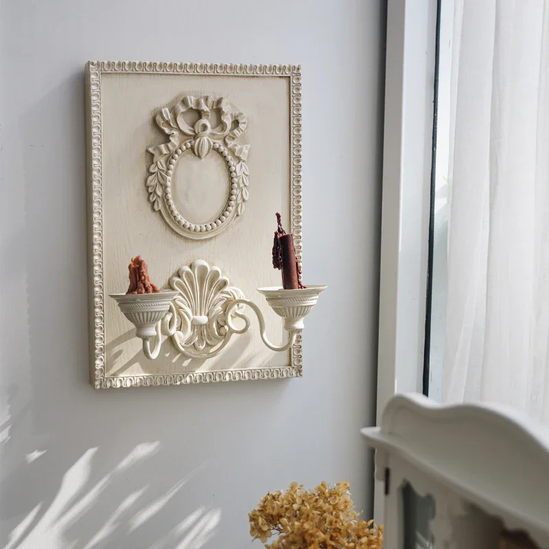 Candlestick Wall-Mounted Decorative Wall Hangings Old Candle American Bedroom Living Room Home