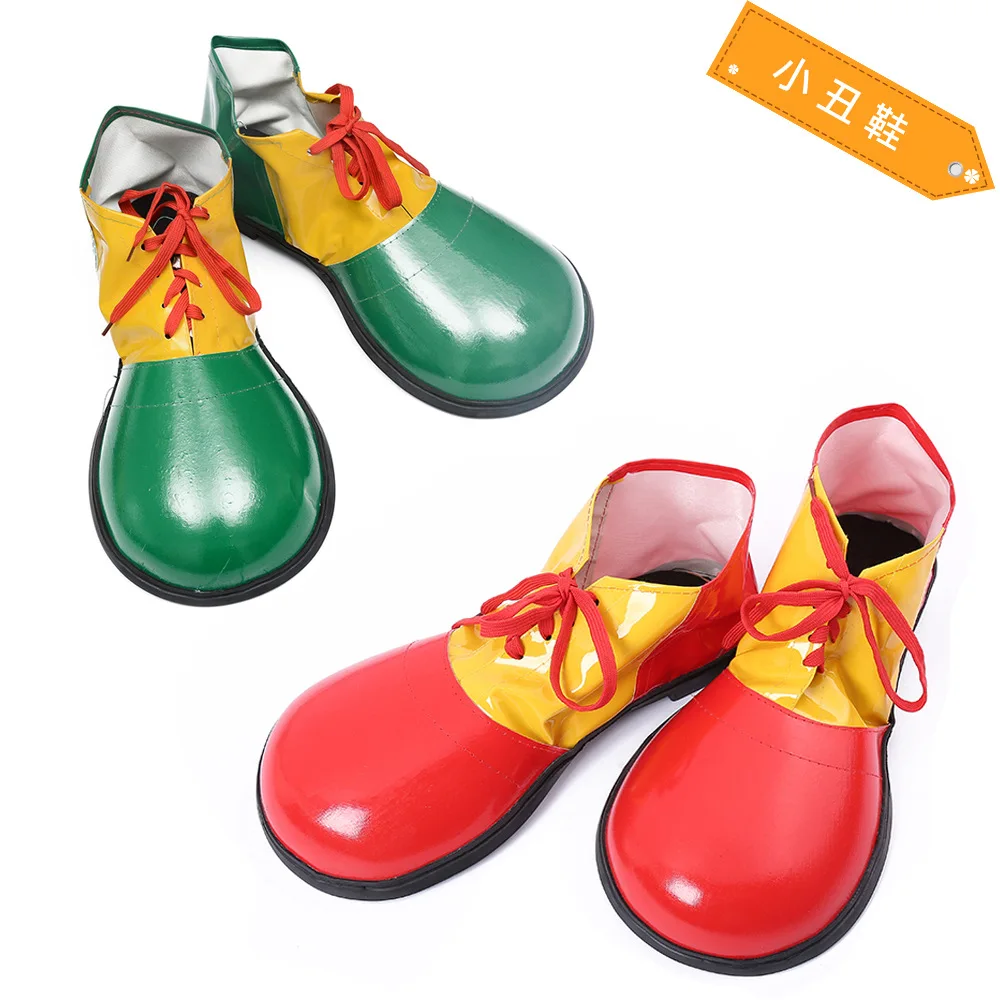 Clown Shoes Costume Halloween Adult Women Men Brown Sandles Circus Props Red Unisex Party Carnival Rainbow Shoe Large Easter 202