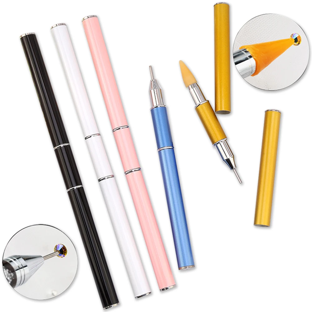 New Crystal Pen Rhinestones Gems Picking Crystal Tool Dual-ended Crystal Pen Wax Pencil Pen Picker Tool Diamond Painting Tools