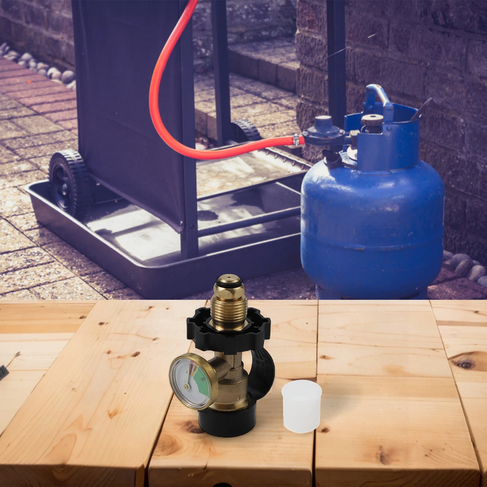 لمواقد التخييم خزان الغاز موصل تجارب الطبخ 95*50 مللي متر 3.74*1.96in موصل قابل للتخصيص سهل التركيب