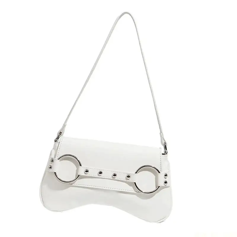 

X90D Shoulder Bag Clutch Purse Pu Leather Saddles Bag Handbag Trendy Underarm Bag