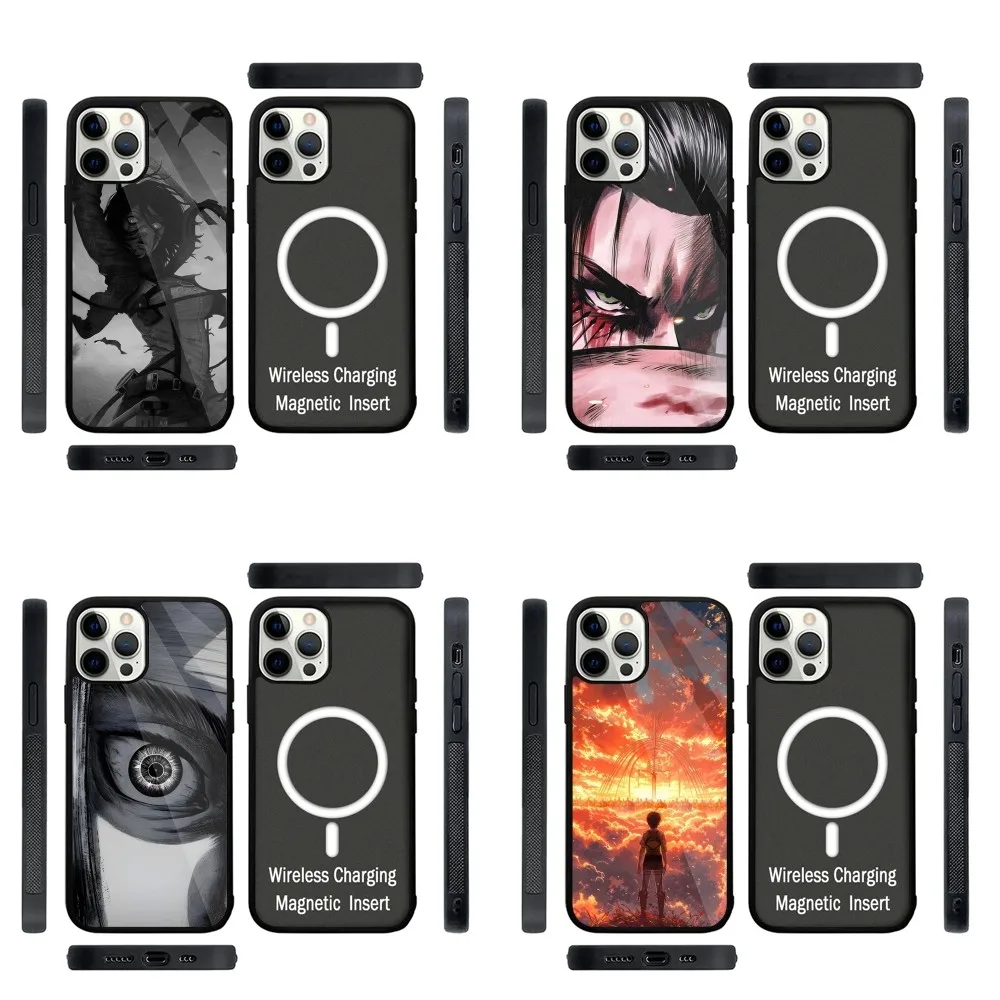 Attack On T-Titan  Phone Case Strong Magnetic For IPhone 16,15,14,13,Pro,Max,Plus,11,12,Mini For Magsafe Wireless Charging