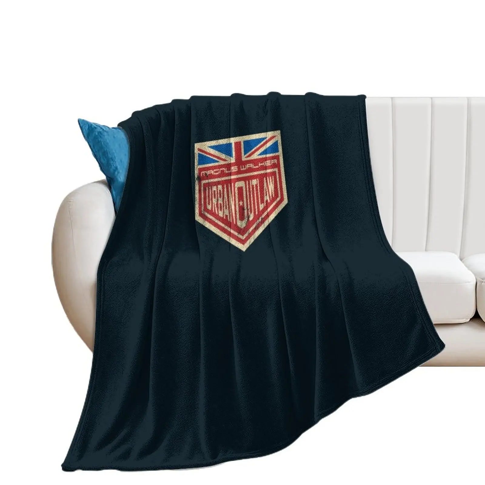 Magnus Walker Urban Outlaw Vintage logo Essential T-Shirt Throw Blanket Thermal Plaid on the sofa Thins Blankets