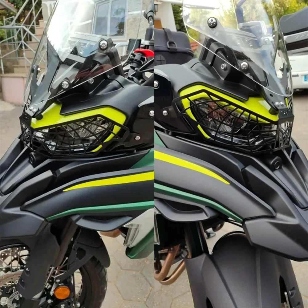 สำหรับ Benelli TRK702 TRK702X TRK 702 x TRK 702X ประดับไฟหน้าอุปกรณ์ปกป้องป้องกันตะแกรงหลอดไฟหน้า