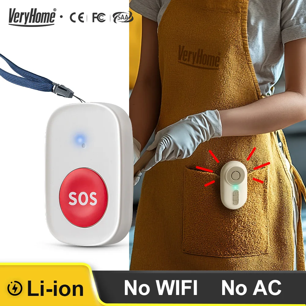 

Пейджер для сиделки, беспроводные кнопки вызова медсестры для мониторинга пожилых людей, система оповещения SOS, портативный звонок сигнализации для домашнего ухода