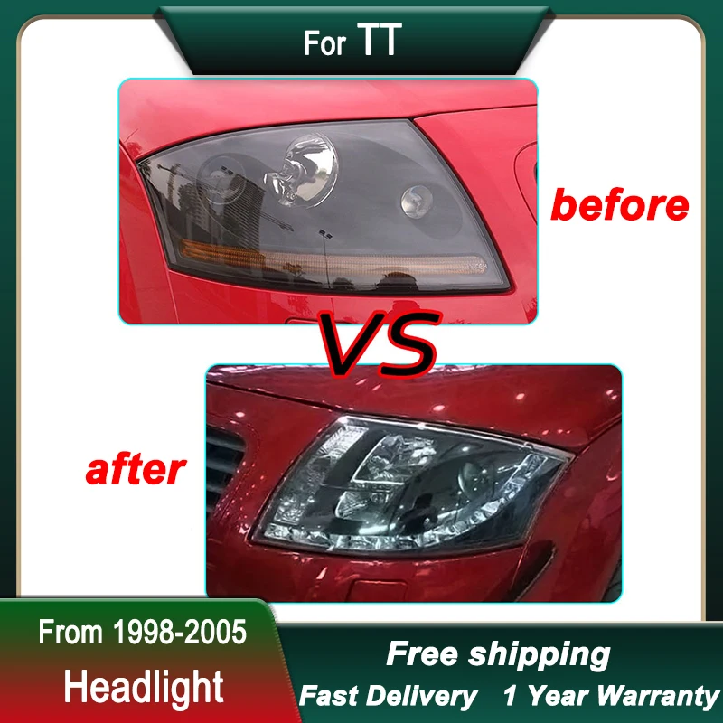 Car Headlights For Audi TT 1998-2005  Full LED Bi Xenon head Light New Design LED Head Lamp  DRL Head Lamp Front light Assembly