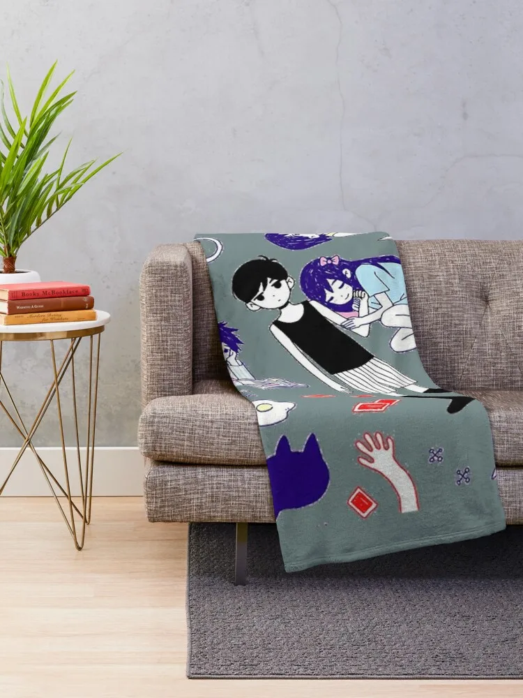 omori Throw Blanket anime Moving Flannel Fabric for babies Blankets