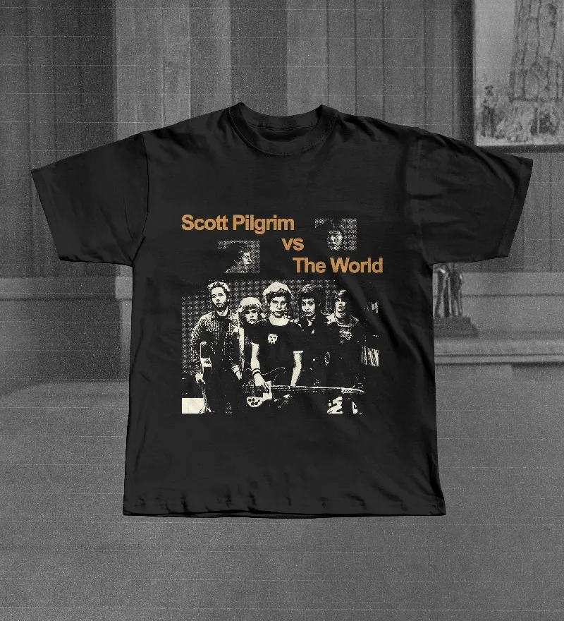 Scott Pilgrim Vs The World 2010 Cult Classic T-Shirt, Comic Book Movie Tee Four season popular unisex cotton T-shirt