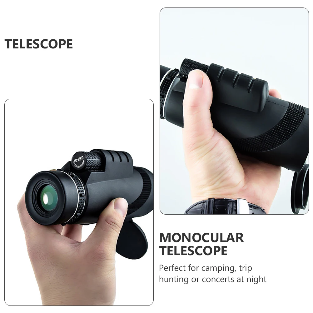 

40X60 Compact Powerful Monocular Telescope Hd Portable Night Low Light Observation Bird Watching Concert Outdoor Camping Travel